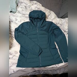 EUC Lululemon Down for it All Jacket - Storm Teal, Size 20
